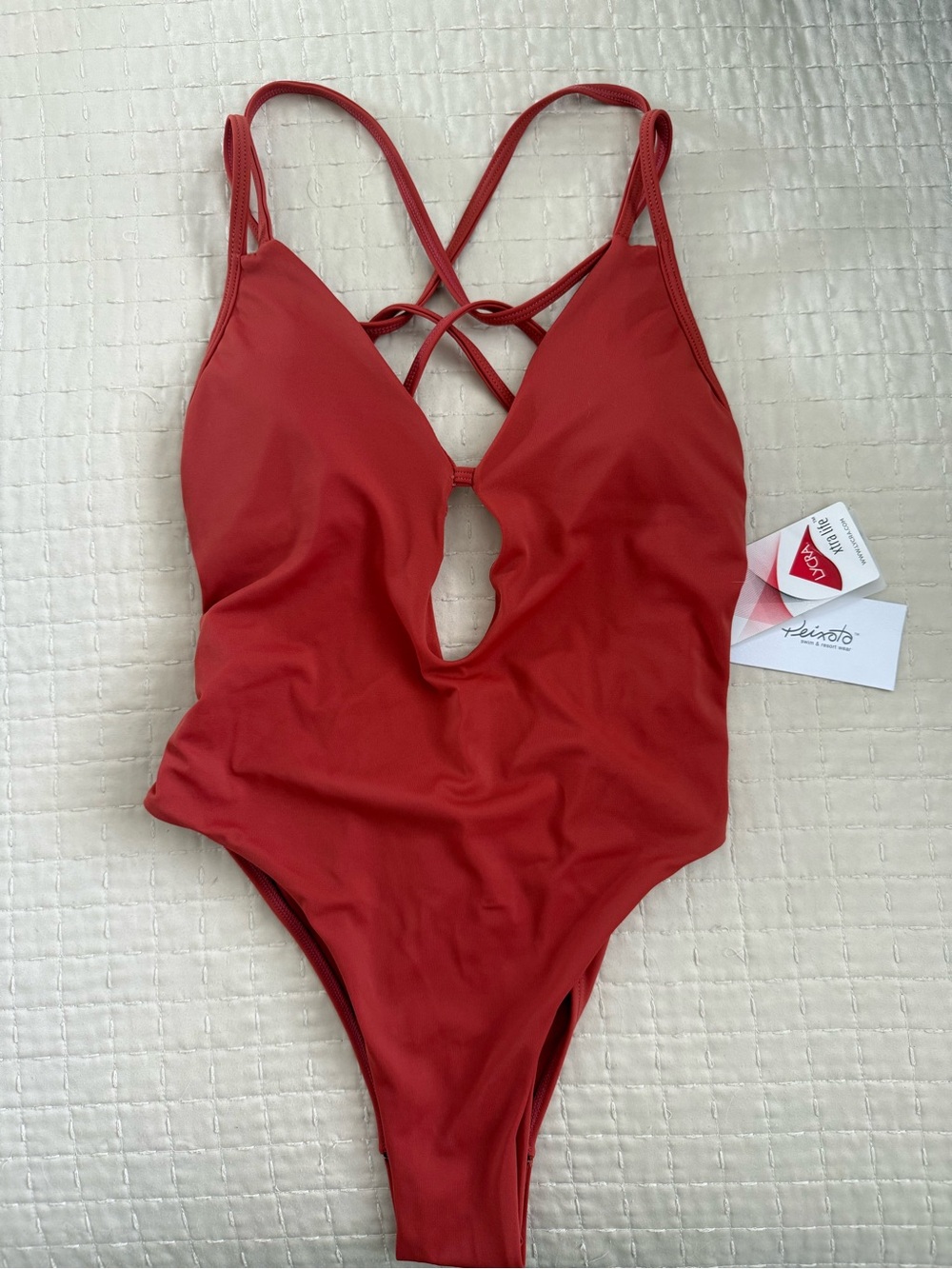 PEIXOTO Isla Stunning One-Piece Swimsuit Tuscan Terracotta - NWT - Size Small